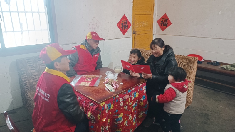 2月10日,国网桃江县供电公司员工在高桥镇高桥村开展客户大走访活动。(文力摄)